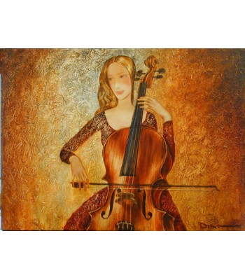 cello player by Dina Shubin